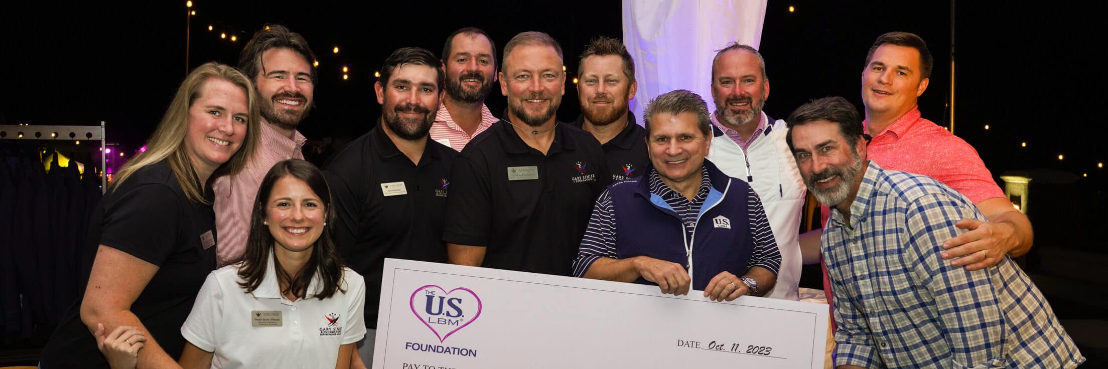 The US LBM Foundation presented a $300,000 contribution to the Gary Sinise Foundation, to support the R.I.S.E. (Restoring Independence Supporting Empowerment) program, which builds specially adapted smart homes for severely wounded veterans.